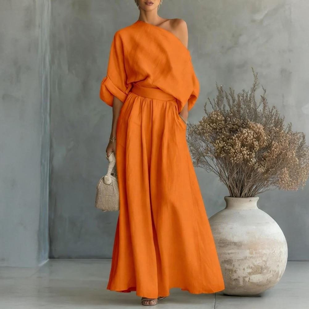 Women Blouse Pants Set Elegant - огляд і ціна Blouse Off Shoulder