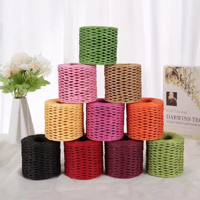 190g Raffia Yarn, Straw Paper  - огляд і ціна Crochet Bag Raffia