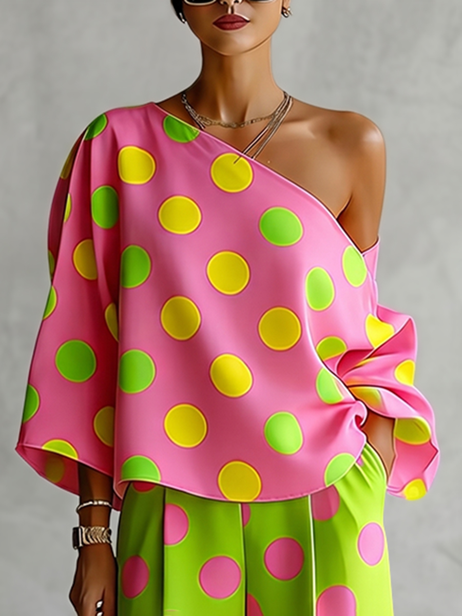 Missuoo Women's Polka Dot 2 Pi - огляд і ціна Blouse Off Shoulder