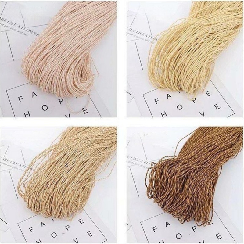 200g 2ply Cotton Raffia Yarn f - огляд і ціна Crochet Bag Raffia