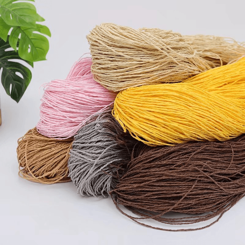 200g 2ply Cotton Raffia Yarn f - огляд і ціна Crochet Bag Raffia