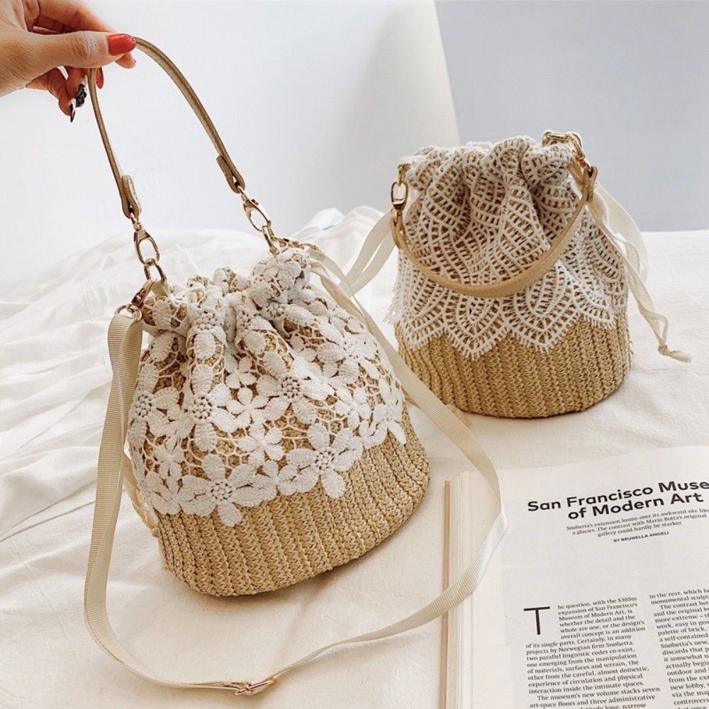Portable Lace Straw Shoulder B - огляд і ціна Tote Bag Beach