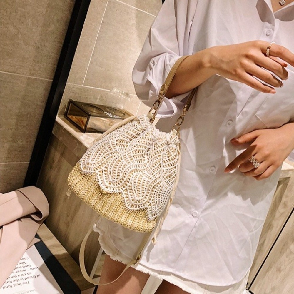 Portable Lace Straw Shoulder B - огляд і ціна Tote Bag Beach